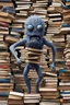 Placeholder: a monster made of books