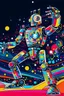 Placeholder: abstract robot dancer electronica music STYLE OF Hiroshi Nagai