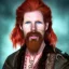 Placeholder: Portrait of Courtney Gains as a ruggedly handsome but joyful roguish pirate, charismatic, attractive male, masculine, perfect, precisely detailed, lightly freckled face, meticulously detailed multi-hued ginger carrot colored cherry fire red hair; Malachai of the corn; fantasy, intricate, elegant, highly detailed, digital painting, artstation, concept art, matte, sharp focus, illustration, art by artgerm and greg rutkowski and alphonse mucha