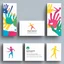 Placeholder: business card design for physiotherapy. Playful. Colorful