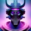 Placeholder: samurai purple masked villain in galaxy, teal and purple smoke, detailed, realistic, 4k