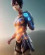 Placeholder: Anime girl cute neck full body portrait, amazon warrior costume, anatomicaly, village, meditation, cyberpunk, 8k quality