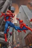 Placeholder: goku vs spider man macys float