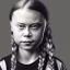 Placeholder: portrait Greta Thunberg checkmate at chess