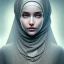 Placeholder: close up portrait of fog as woman in hijab, fine detail, highly intricate, modern surrealism painting, defined cracks and breaks, high-quality, volumetric lighting, 8k, ultrahd, George Grie, Marco Escobedo, Igor Morski,Brian Froud, Howard Lyon, Selina French,