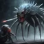 Placeholder: Despite its fragile appearance, there is an undeniable aura of menace that emanates from the creature. Its very existence defies logic and reason, a twisted fusion of science and nightmare that should never have been brought into being. The vaccination syringe, gleaming with malevolence, extends from the creature's arm like a deadly weapon waiting to strike