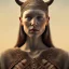 Placeholder: close up portrait face as viking woman, fine detail, highly intricate, modern surrealism painting, defined cracks and breaks, high-quality, volumetric lighting, 8k, ultrahd, George Grie, Marco Escobedo, Igor Morski,Brian Froud, Howard Lyon, Selina French,