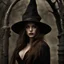 Placeholder: Witch with long brown hair and eyes, heart shaped lips, wearing dress and robesintricate details, HDR, beautifully shot, hyperrealistic, sharp focus, 64 megapixels, perfect composition, high contrast, cinematic, atmospheric, moody