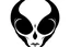 Placeholder: alien head clip art stencil