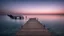 Placeholder: Dock and pier at sea in twilight long exposure