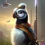 Placeholder: Puffin in cyberpunk