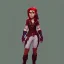 Placeholder: Full body Red hair halfling girl