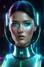 Placeholder: A holographic face similar to the AI holographic girl in Blade Runner movie. by addiedigi