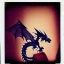 Placeholder: Polaroid picture of a dragon