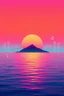 Placeholder: A professional music cover art for a Tropical House track, ultra-modern and visually striking. A dreamy tropical sunset scene with a neon gradient sky blending cyan, magenta, and warm golden tones. A minimalist island silhouette in the distance surrounded by calm reflective ocean water. Subtle geometric soundwave patterns subtly integrated into the sky and water surface, representing rhythm and music. Floating abstract shapes inspired by synth waveforms and audio modulation, softly glowing. A st
