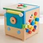 Placeholder: Wooden Kids Baby Activity Cube - Boys Gift Set