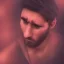 Placeholder: portrait photography of perfect face lionel messi crying, Fire theme art, Dark moody night atmosphere, 8K, close-up face, ignore NSFW,magic,city, steampunk, chief ,apocalypse, set , sorrow,cyborg,