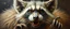 Placeholder: master oil painting with some air brush, fluffy hyena cat racoon gremlin realistic and creepy, straight from the lich lab, in the style of Escher and Titian