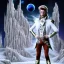 Placeholder: David bowie full body, white snow owl feathery fancy 1700's time period clothes, Jim Henson's The Labyrinth, Jareth the goblin king, crystal balls in hand, wearing spandex grey leggings, huge crotch bulge, labyrinth illusion, floating broken stairs in background, floating broken earth in background, anatomically correct, 8k hyper realistic, 80s aesthetics,