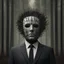 Placeholder: a man in a suit with pins sticking out of his head, digital art, inspired by Igor Morski, tumblr, standing in a dark forest, pinhead from hellraiser, wearing wooden mask, tom bagshaw style, wearing a plug suit, instagram photo, eraserhead, style of ade santora, gray anthropomorphic, no face mask, slipknot, shot with Sony Alpha a9 Il and Sony FE 200-600mm f/5.6-6.3 G OSS lens, natural light, hyper realistic photograph, ultra detailed -ar 3:2 -q 2 -s 750