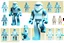 Placeholder: Yeti, frontal view, centered image, minifigure, full body length character, a high-res digital design, simple iconic design, smooth edges, sharp lines, classic minifigure expression, neutral expression, customizable, wide range of colors and accessories, avatar, profile picture