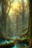 Placeholder: high-quality, fine-detail beautiful, milf warrior, breath-taking forest with gnarled trees, flowers, clear reflective lake, tranquil, stunning, 8k resolution, intricate, digital art, detailed matte, volumetric lighting, George Grie, Anne Dittman, Anne Stokes, Lisa Parker, Selina French, Alphonse Mucha