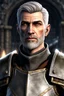 Placeholder: An old male imperial legion soldier from Skyrim with brown eyes, short gray hair and a light beard, Roman Legion armor