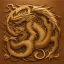 Placeholder: logo only dragon in wood