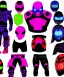 Placeholder: cyber ninja, colorful metal armor, futuristic, ghostrunner, science fiction