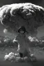 Placeholder: little girl watch Hiroshima bomb, greyscale