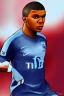 Placeholder: Kylian Mbappe French soccer player cartoon 2d