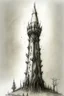 Placeholder: A detailed sketch of a wizards tower