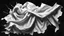 Placeholder: hand ripped and teared white cloth, with a black background, black and white, realistic