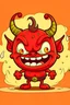 Placeholder: Generate a little funny cute devil using old school cartoon art with transparent background