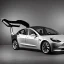 Placeholder: tesla model 3 in picasso style