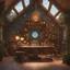 Placeholder: Hyper realistic photography of a whimsical modern art studio, with award winning architecture, where an artist create living masterpieces using weird materials like exotic unknown mitical creatures, magical beings, stardust, and dreams., perfect composition, beautiful detailed intricate insanely detailed octane render trending on artstation, 8 k