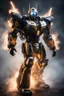 Placeholder: Fog in a robot transformer, super suit with spikes on his arms and shoulders, explode, hdr, (intricate details, hyperdetailed:1.16), piercing look, cinematic, intense, cinematic composition, cinematic lighting, color grading, focused, (dark background:1.1) by. Addie digi