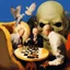 Placeholder: Putin, President Xi Of China And Joe Biden Play Chess With A Pigeon,Ufo And Atomic Bomb Mushroom Cloud,Complex Surgical Instruments Intermixed With A Newborn Boy,Minimalism,Painting By Adrian Ghenie,Rene Magritte,Pablo Picasso,Michelangelo,Salvador Dali,Lucian Freud