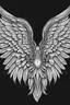 Placeholder: Create a mysterious wings line art