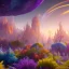 Placeholder: blue gold and violet landscape with multicolored crystals falling from the sky, full of details, smooth, bright sunshine，soft light atmosphere, light effect，colorful, concept art, smooth, extremely sharp detail, finely tuned detail, ultra high definition, 8 k, unreal engine 5, ultra sharp focus