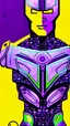 Placeholder: cyborg man, super ,nion ,purple, extremely beautiful art, cosmic, highly creative, rich colors, amazing details