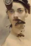 Placeholder: steampunk , portrait, visible brushstrokes, painterly, painted bye John Singer Sargent, painterly, highly detailed, close up, 4k