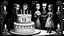 Placeholder: draw a birthday cake with logo number 23 or one candle 23 .Insanely detailed Addams Family movie still with Barbie dolls, art by tim burton