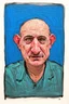 Placeholder: All human problems stem from its unwarranted self-belief; in the style of Philip Guston
