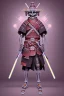 Placeholder: Anthropomorphic Neon crystal skeleton samurai