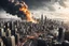 Placeholder: create a wildly imaginative otherworldly, chaotic total destruction of New York City from a super massive asteroid impact, highly detailed, digital composite, 8k,