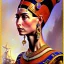 Placeholder: Full body portrait of Beautiful voluptuous Nefertiti Joaquín Sorolla Style