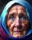 Placeholder: best quality, masterpiece, ultra high res, (photorealistic:1.4), 1 beautiful old woman, half body, black eyes, snowy skin , black eyebrows , medium noise , small mouth , wearing hijab , looking at viewer, --q 2 --v 5, no NSFW