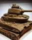 Placeholder: Tank model made of chocolate cake