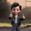 Placeholder: wide view young Fonz with black hair greaser figure doll 1 (thumbs-up) (face) Forehead grin, fonzarelli, ((arnold's drive-in)) fonzie